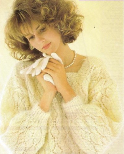 Ajurlu Angora Bayan Bluzu