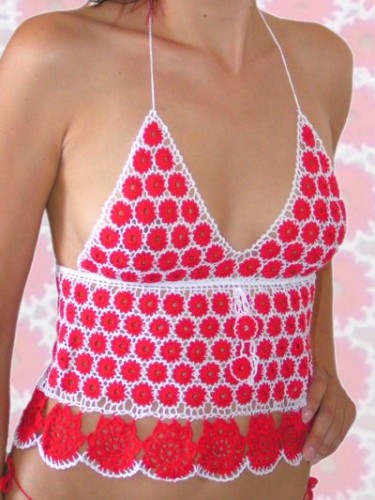 Yazlık Örgü Askılı Bayan Bluz Modelleri