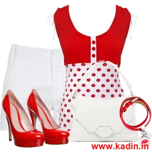 Renkli Şort ve Pantolon Kombin Modelleri