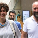 Bergüzar Korel-Halit Ergenç, Etiler’de bebekleri Leyla’yı gezdirdi