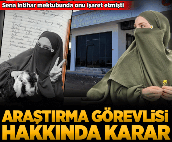 Nur Sena Düzgün int*har mektubunda onu işaret etmişti! Araştırma görevlisi hakkında karar